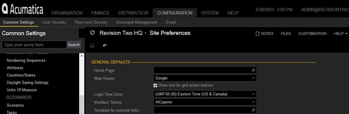 Vous pouvez utiliser des modèles pour modifier l'aspect et la convivialité d'Acumatica.