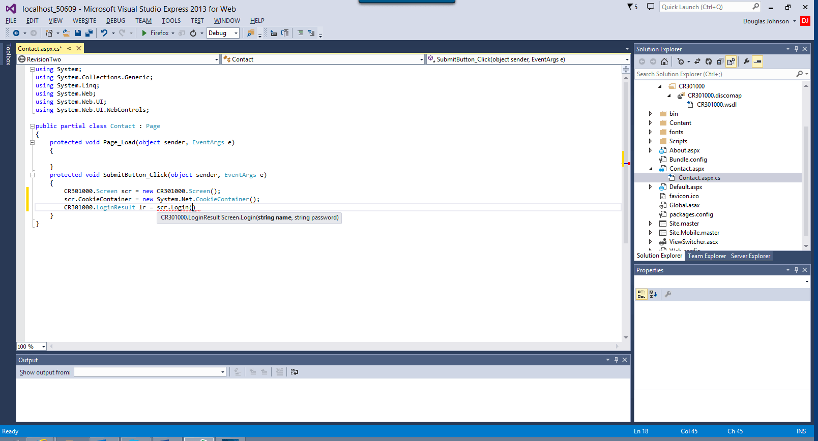 Visual Studio affiche les méthodes associées à Acumatica pour simplifier la programmation.