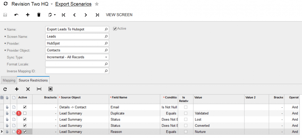 Intégration de HubSpot avec Acumatica