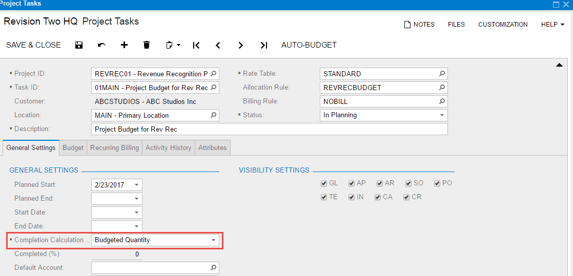 Quantité budgétée