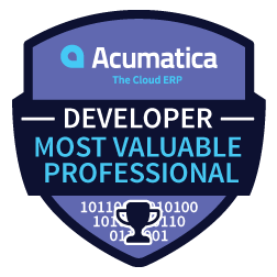 Acumatica Developer Most Valuable Professional (en anglais)
