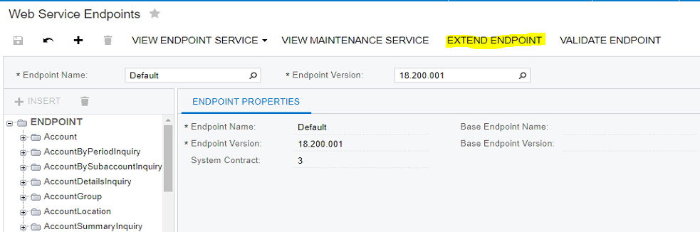 Segment des points de terminaison des services Web