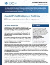 L'ERP en nuage permet la résilience des entreprises