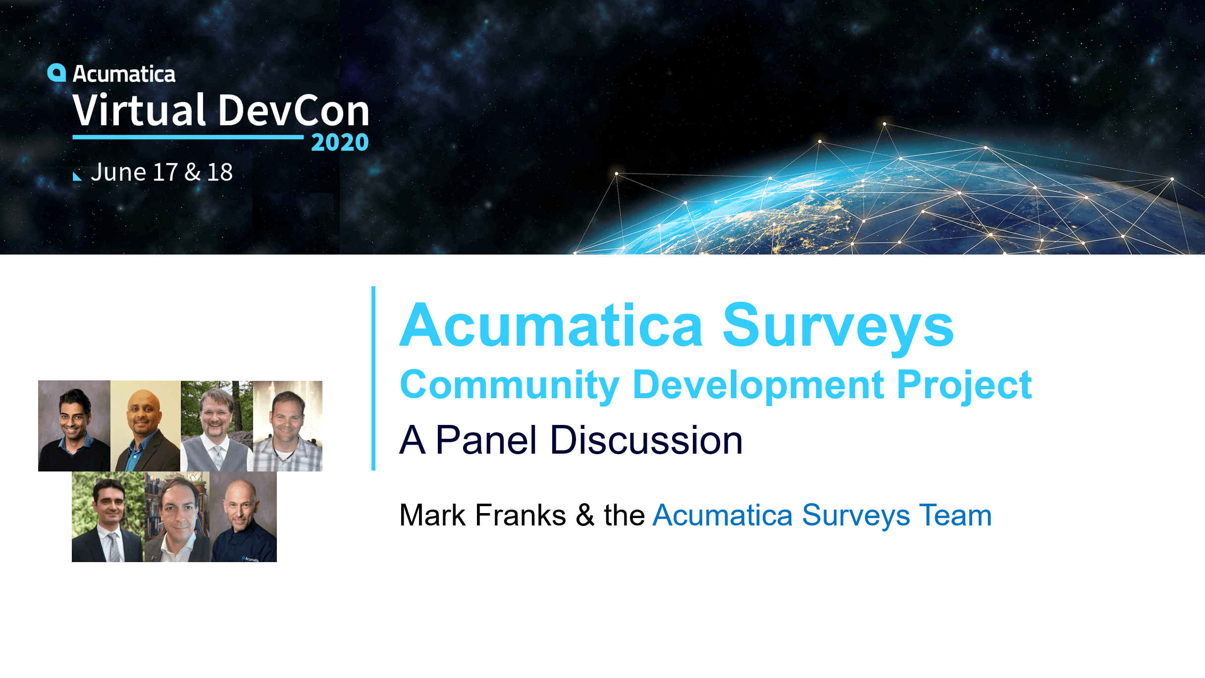 DevCon 2020 - Panel de l'équipe Acumatica Surveys