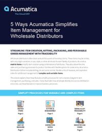 5 façons dont Acumatica simplifie la gestion des articles pour les distributeurs en gros