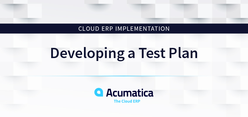 Mise en œuvre d'un ERP en nuage : Élaboration d'un plan de test