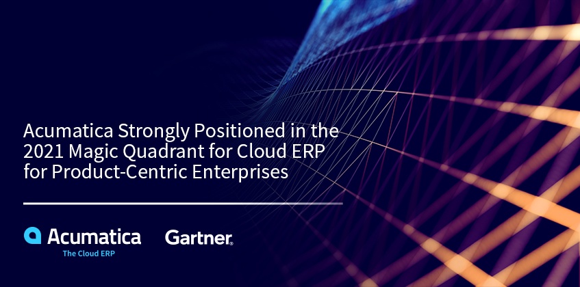 Acumatica fortement positionné dans le Magic Quadrant 2021 des ERP en nuage pour les entreprises centrées sur les produits