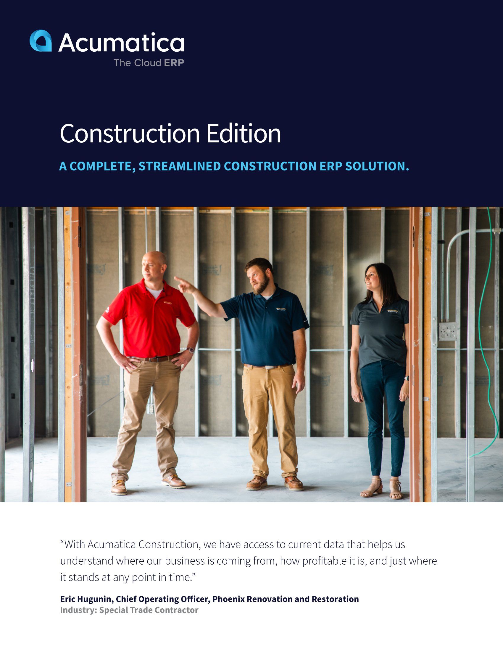 Pourquoi Acumatica Construction Edition est la solution idéale pour l'industrie de la construction