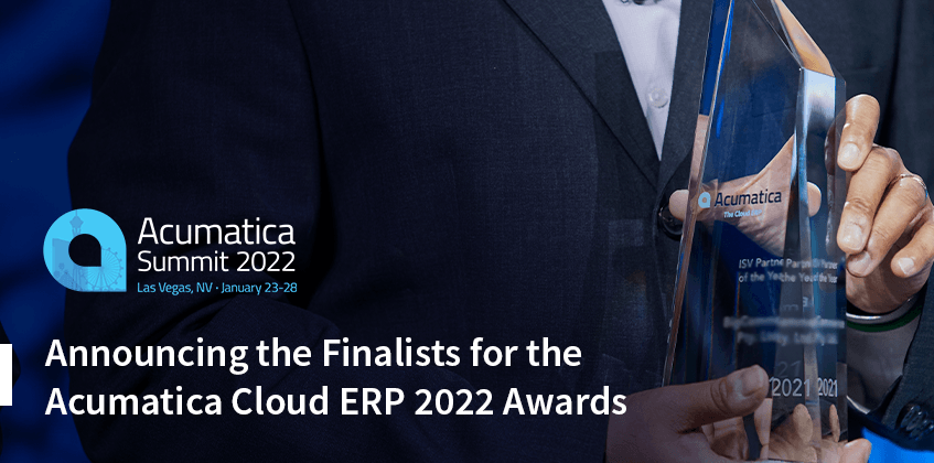 Annonce des finalistes des Acumatica Cloud ERP 2022 Awards
