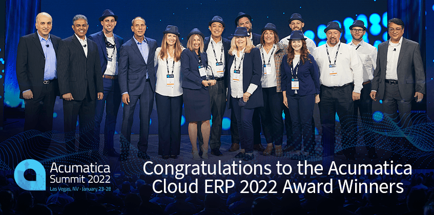 Félicitations aux lauréats du prix Acumatica Cloud ERP 2022