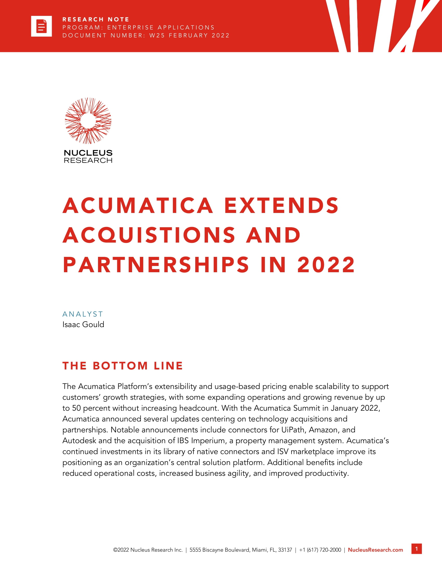 Tirer parti des nouvelles acquisitions et des nouveaux partenariats d'Acumatica 