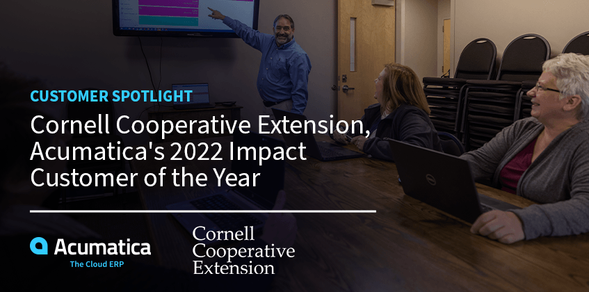 Pleins feux sur les clients : Cornell Cooperative Extension, client de l'année 2022 pour Acumatica