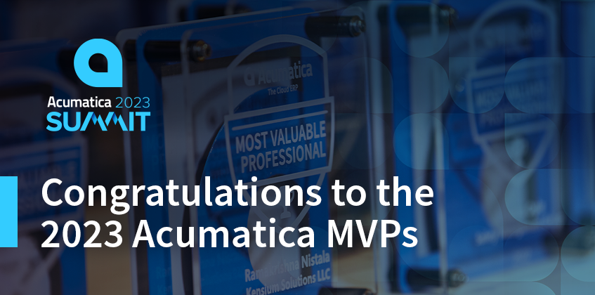 Félicitations aux 2023 Acumatica MVPs