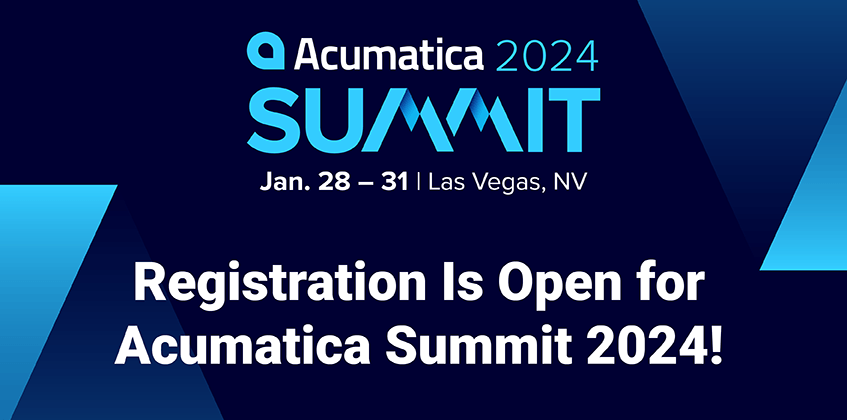 Les inscriptions sont ouvertes pour Acumatica Summit 2024 !