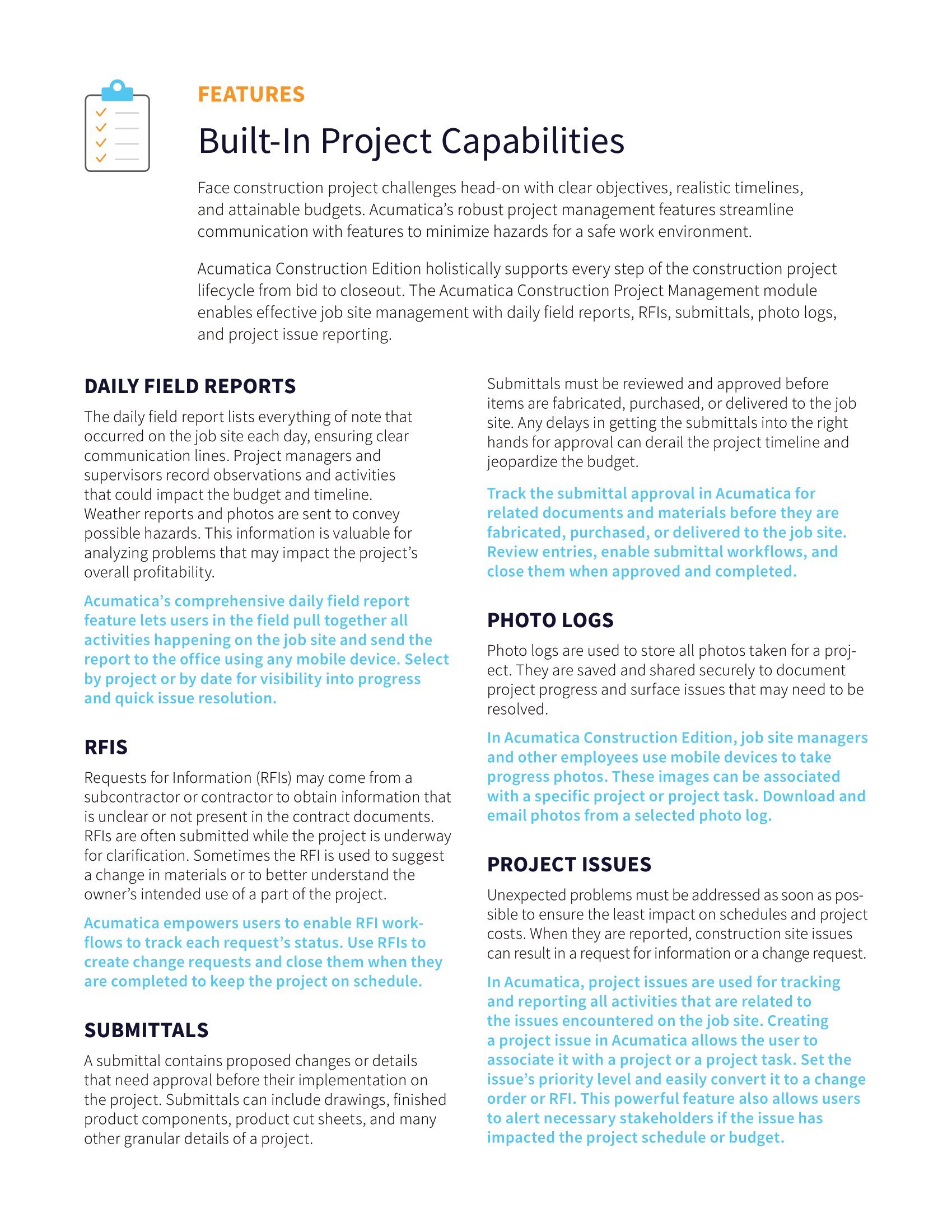 De quoi les gestionnaires de projets de construction ont-ils besoin pour réussir ? Un système centralisé et extensible. , page 2