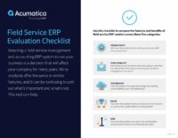 Liste de contrôle pour l'évaluation de l'ERP pour les services extérieurs