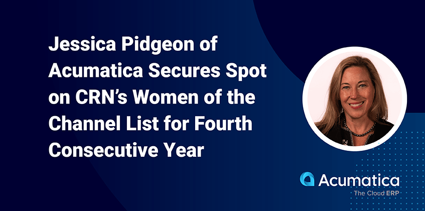 Jessica Pidgeon d'Acumatica figure pour la quatrième année consécutive sur la liste des femmes de la chaîne de CRN