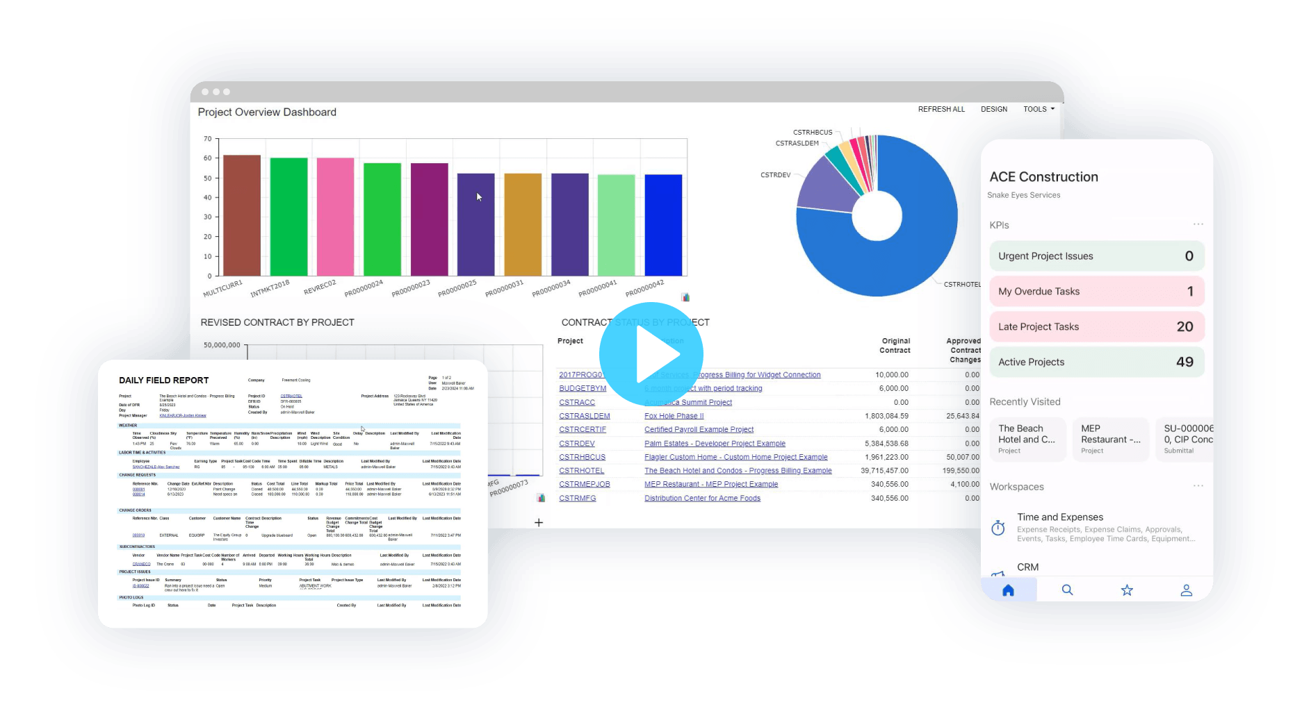 Voir la vidéo sur Acumatica Construction Edition