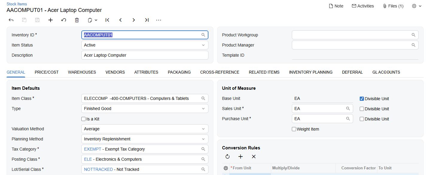 Capture d'écran de l'application Acumatica Service Management