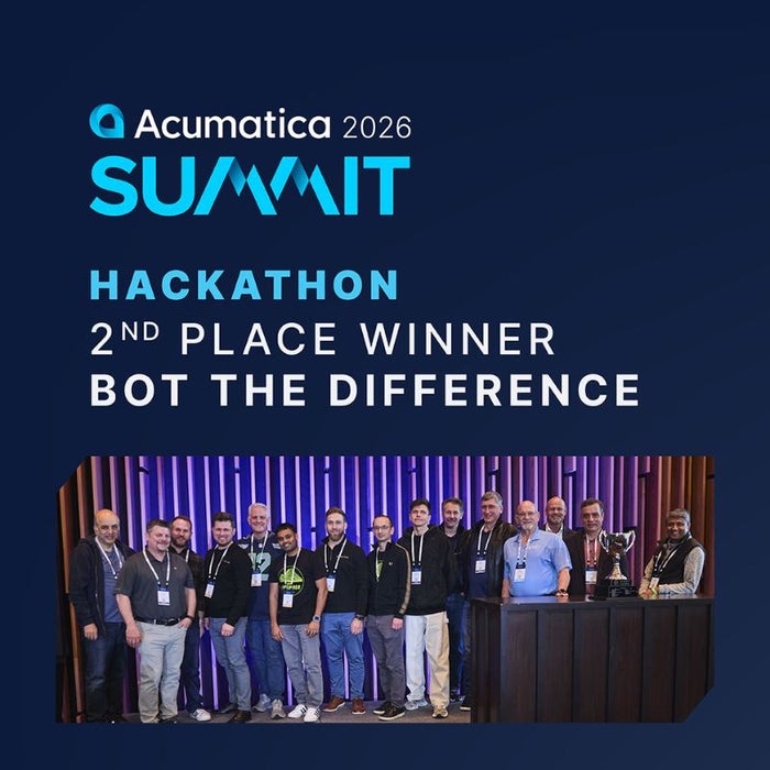Les applications inspirées de l'IA placent la barre plus haut lors du Hackathon Acumatica 2026 Les applications inspirées de l'IA placent la barre plus haut lors du Hackathon Acumatica 2026