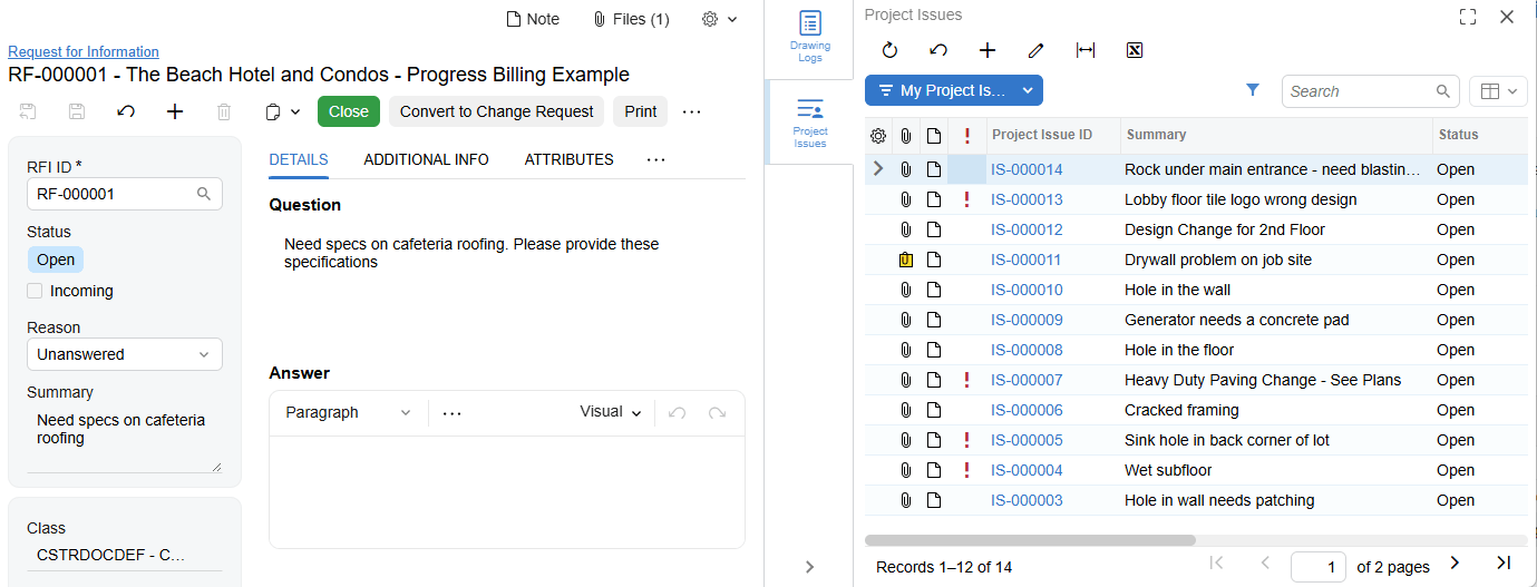 Comptabilité analytique des emplois Capture d'écran du module de comptabilité analytique et de gestion de la paie d'Acumatica